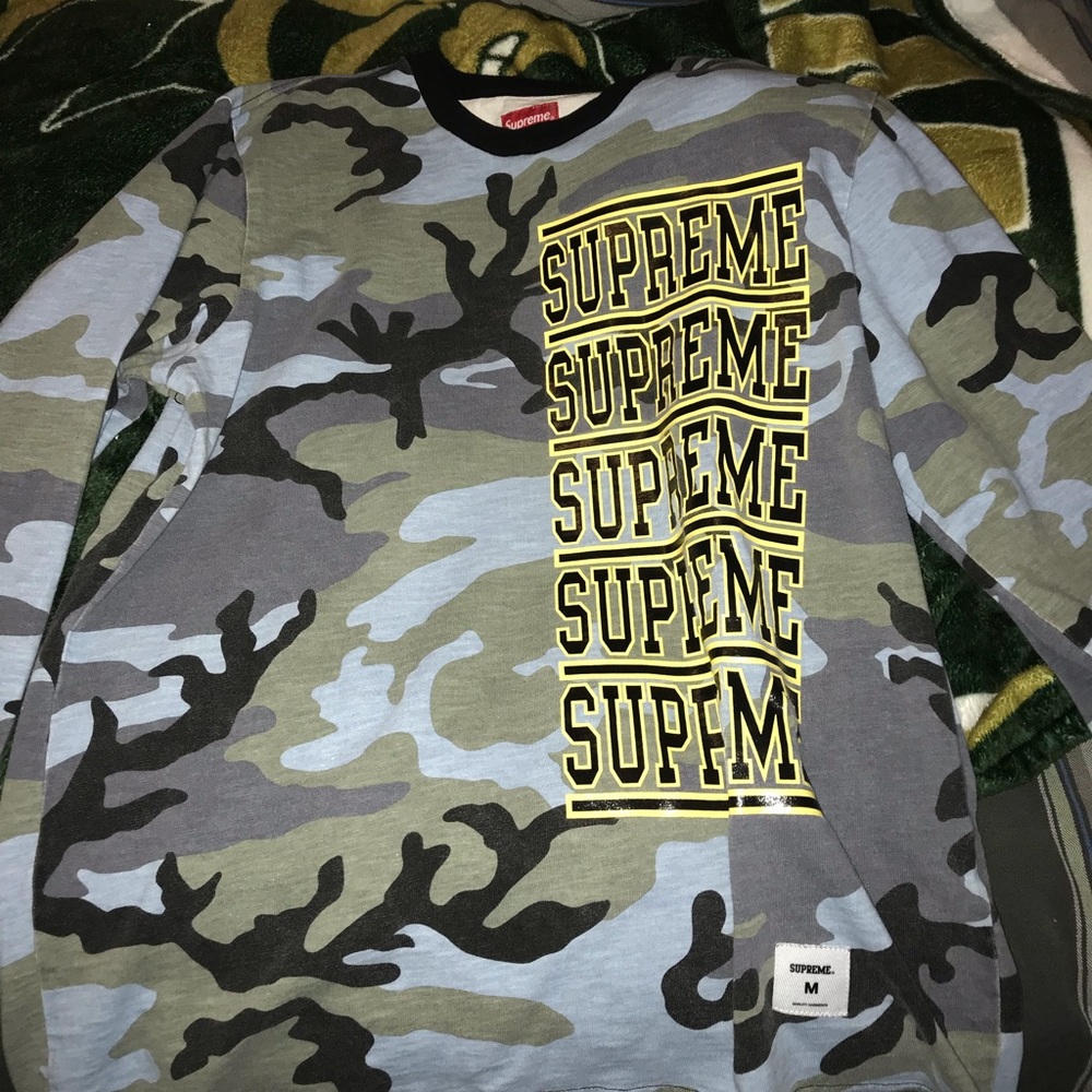 Supreme Stacked Logo L/S